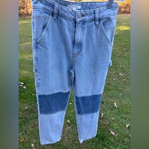Pacsun high rise size 26 color block carpenter cargo style jeans. EUC